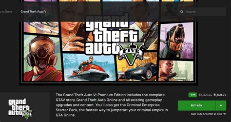 GTA 5 free on Epic Games Store: Download link .